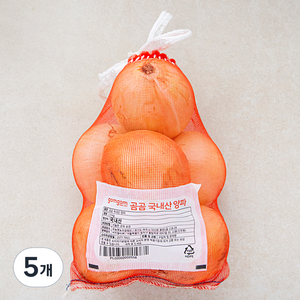 국내산 양파, 1.5kg, 5개