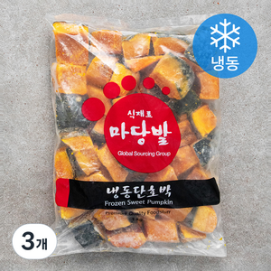 마당발 유피 단호박 (냉동), 1kg, 3개