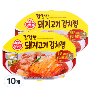 오뚜기 칼칼한 돼지고기김치찜, 180g, 10개