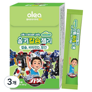 아주약품 올키X카봇 칼슘젤리 샤인머스켓맛 15p, 300g, 3개