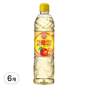 오뚜기 2배 사과식초, 900ml, 6개