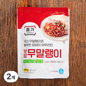 종가집 보쌈 무말랭이, 180g, 2개