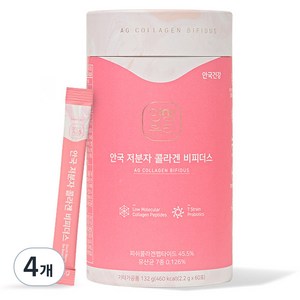 안국건강 저분자 콜라겐 비피더스 60p, 132g, 4개