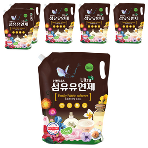 컨센서스 고농축 패밀리 섬유유연제 베이비로션 향 리필, 2.05L, 6개