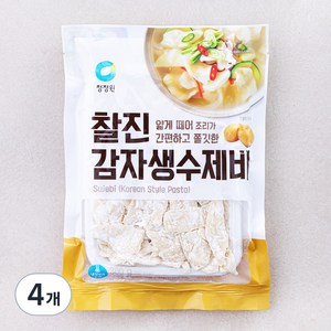 청정원 찰진 감자 생수제비 2~3인분, 300g, 4개