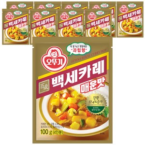 오뚜기 백세카레 매운맛 과립형, 100g, 10개