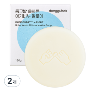 동구밭 올바른 아기비누 알로에, 100g, 2개