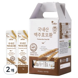 라이프힐 국내산 맥주효모환, 200g, 2개