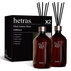 헤트라스 프리미엄 대용량 디퓨저 선물세트, 호텔우드, 500ml, 2개