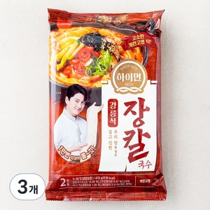 삼립 하이면 강릉식 장칼국수 2인분, 412g, 3개