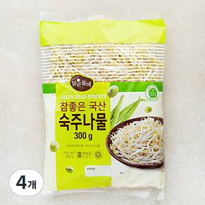 맑은물에 참좋은 국산 숙주나물, 300g, 4개