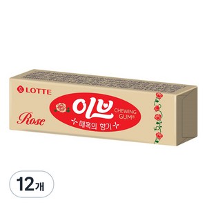 롯데웰푸드 이브 로즈 껌, 26g, 12개