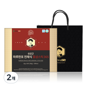 고철남홍삼 짜먹는 6년근 하루한포 전체식 홍삼스틱365 + 쇼핑백, 300g, 2개