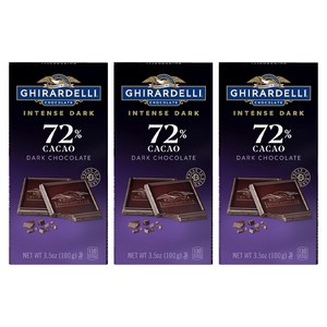 기라델리 인텐스다크 카카오 72%, 100g, 3개