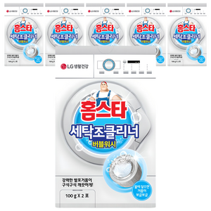 홈스타 세탁조 클리너 버블워시 드럼겸용 2포, 200g, 6개