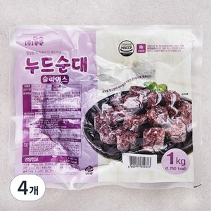 달솔 누드순대 슬라이스, 1kg, 4개