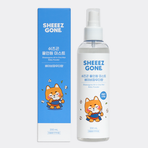 쉬즈곤 반려동물 올인원 미스트 베이비파우더향, 1개, 200ml