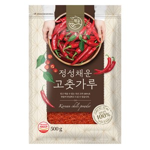 정성채운 국산 고춧가루 고운굵기 보통매운맛, 500g, 1개