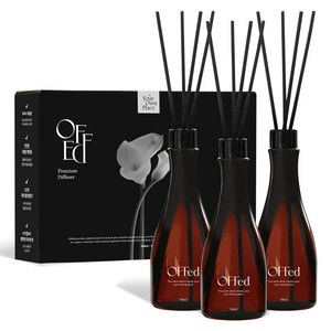 오프드 프리미엄 디퓨저, 딥 레드 베리, 300ml, 3개