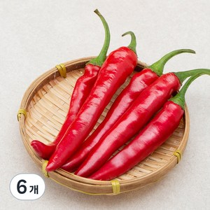 국내산 홍고추, 80g, 6개