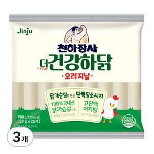 진주햄 천하장사 더 건강하닭 소시지, 700g, 3개