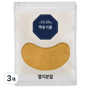 백송식품 천연조미료 멸치가루, 1kg, 3개