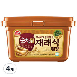 순창궁 재래식 된장, 3kg, 4개