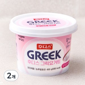 일동후디스 그릭요거트 달지않는 플레인, 450g, 2개