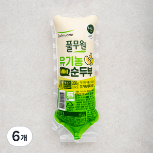 풀무원 유기농 인증 미니 순두부, 200g, 6개