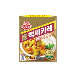 오뚜기3분 백세카레 약간매운맛, 1개, 200g