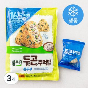 풀무원 두부곤약 주먹밥 톳두부 (냉동), 475g, 3개