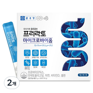 종근당 프리락토 마이크로바이옴 신바이오틱스 유산균 30포, 150g, 2개