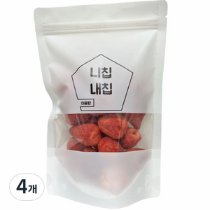 동결건조 달콤하고 바삭한 말린 딸기, 60g, 4개