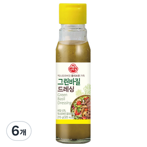 오뚜기 그린바질 드레싱, 215g, 6개