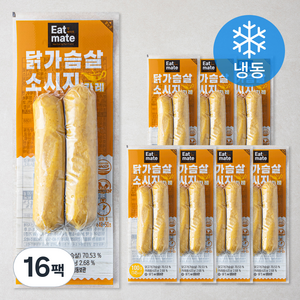 잇메이트 닭가슴살 소시지 카레 (냉동), 100g, 16팩