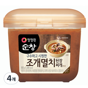 청정원순창 조개멸치 된장찌개 양념, 900g, 4개