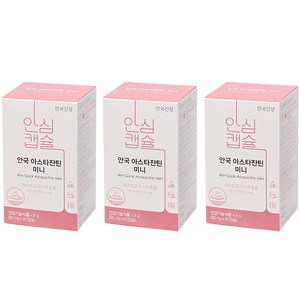 안국건강 안심캡슐 안국 아스타잔틴 미니, 60정, 80mg, 3개