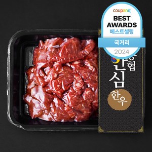 농협안심한우 정육 세절 1등급 국거리용 (냉장), 300g, 1팩