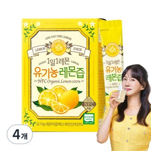 홀베리 1일1레몬 유기농 레몬즙, 350g, 4개