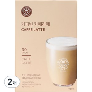 커피빈 카페 라떼, 14g, 30개입, 2개