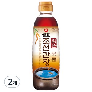 샘표 맑은 조선 간장, 500ml, 2개