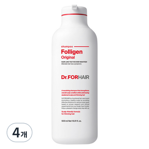 닥터포헤어 탈모증상완화 두피강화 폴리젠 오리지널 샴푸, 500ml, 4개