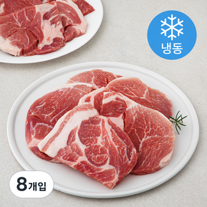 굿미트찹 미국산 돈목전지 왕목살 구이용 (냉동), 500g, 8개입