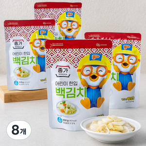 종가 어린이 한입 백김치, 300g, 8개