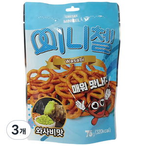 하늘처럼 미니 프레첼 와사비, 75g, 3개