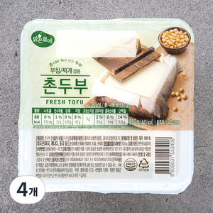 맑은물에 촌두부, 550g, 4개