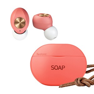 앱코 BEATONIC SOAP 블루투스 이어폰, 코랄