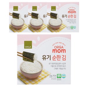 올가홀푸드 유기 순한 김 1.5g, 순한맛, 15g, 4개