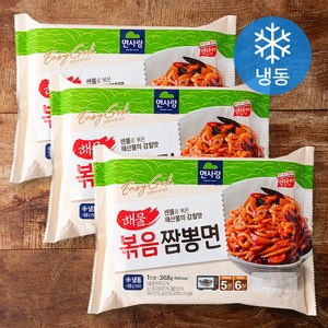 면사랑 볶음짬뽕면 1인분 (냉동), 368g, 3개