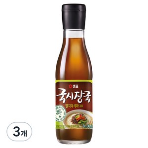 샘표 국시장국 멸치다시마 국물, 345ml, 3개